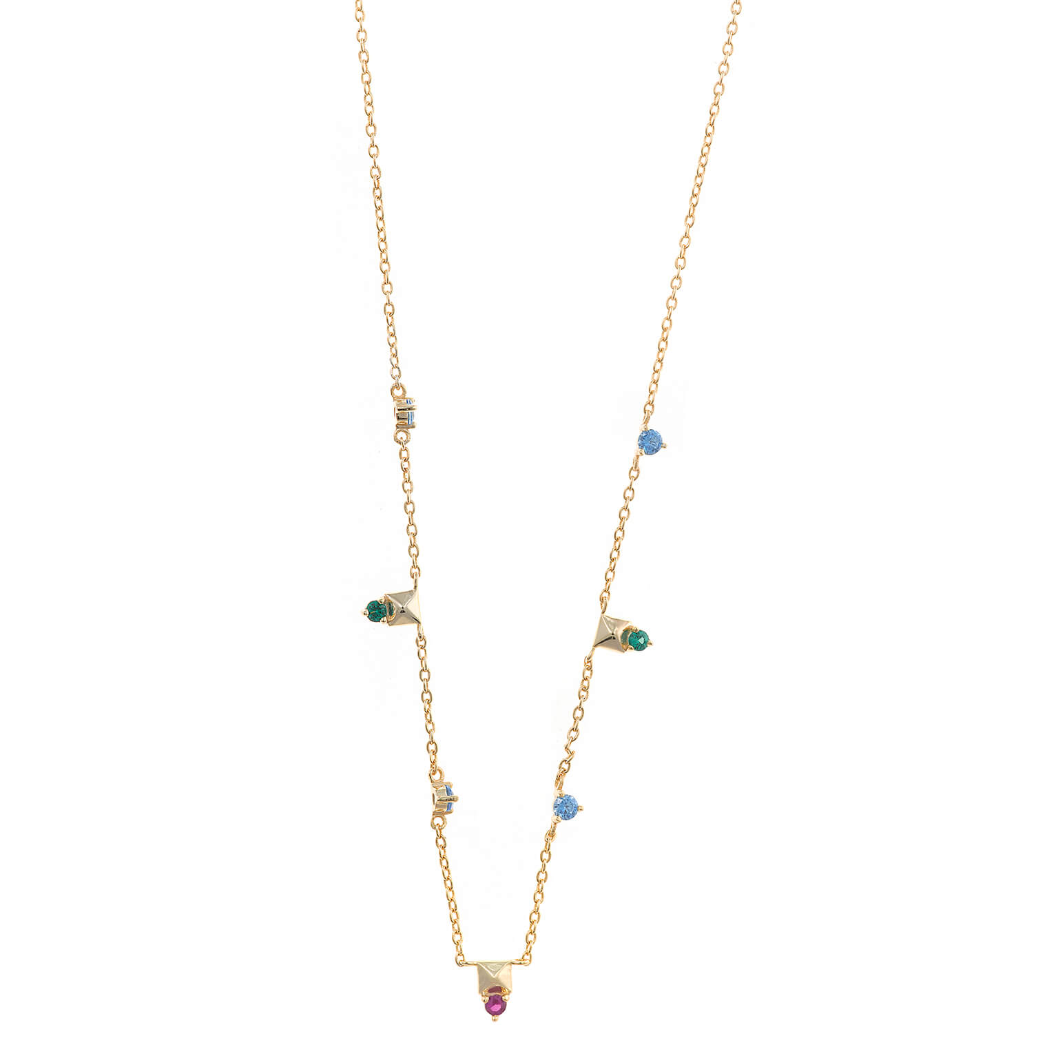 Collar Circonitas Multicolor