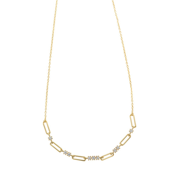 Collar Eslabones con Circonitas