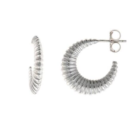 Pendientes Plata Estriados