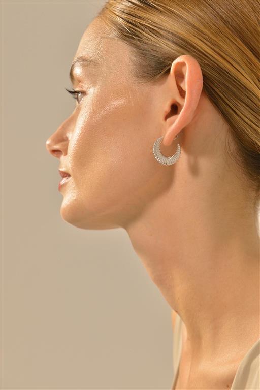 Pendientes Plata Estriados - Imagen 2