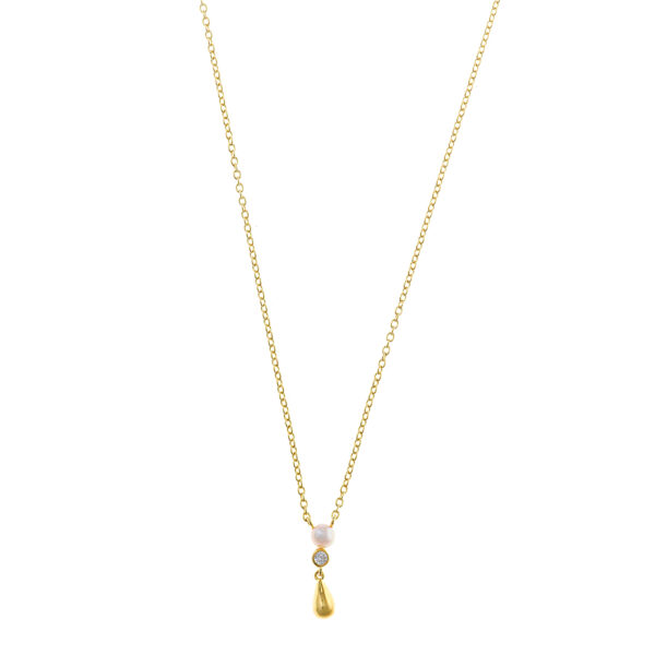 Collar Pera Lisa con Perla