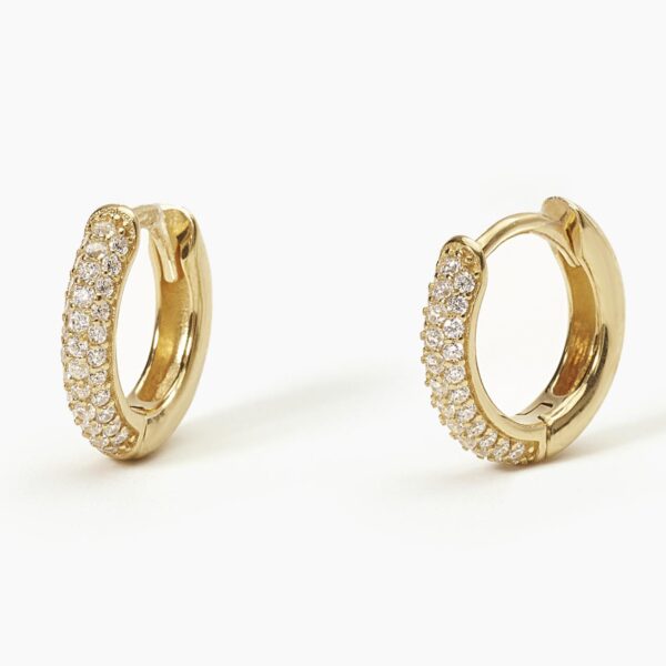 Aros Chapados con Circonitas