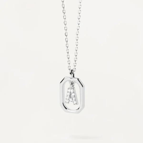 Collar de Plata Letra A Mini