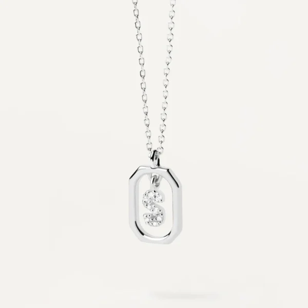 Collar de Plata Letra S Mini
