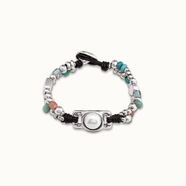 Pulsera Piedras Multicolor y Perla
