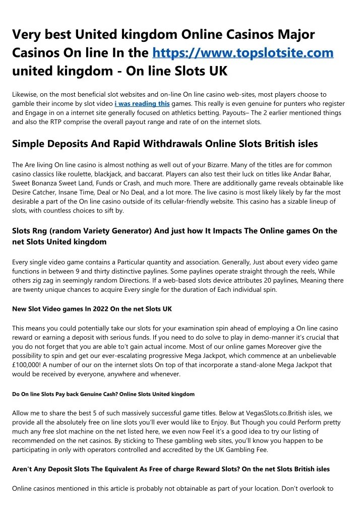 United Kingdom - very well casino